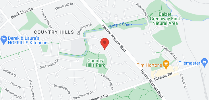 map of 301 Country Hill Drive